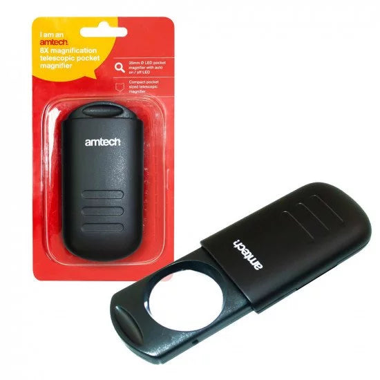 AMTECH LOUPE DE POCHE À LED 2 LED