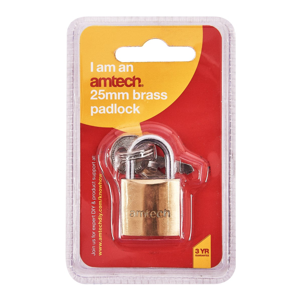 AMTECH PADLOCK HEAVY DUTY 25MM