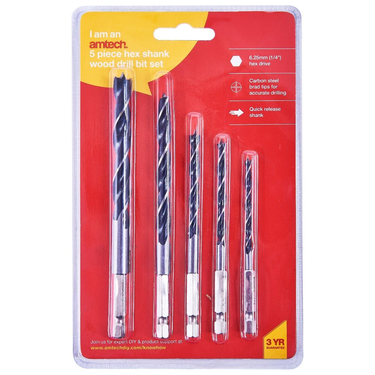 AMTECH DRILL WOOD 5PC SET