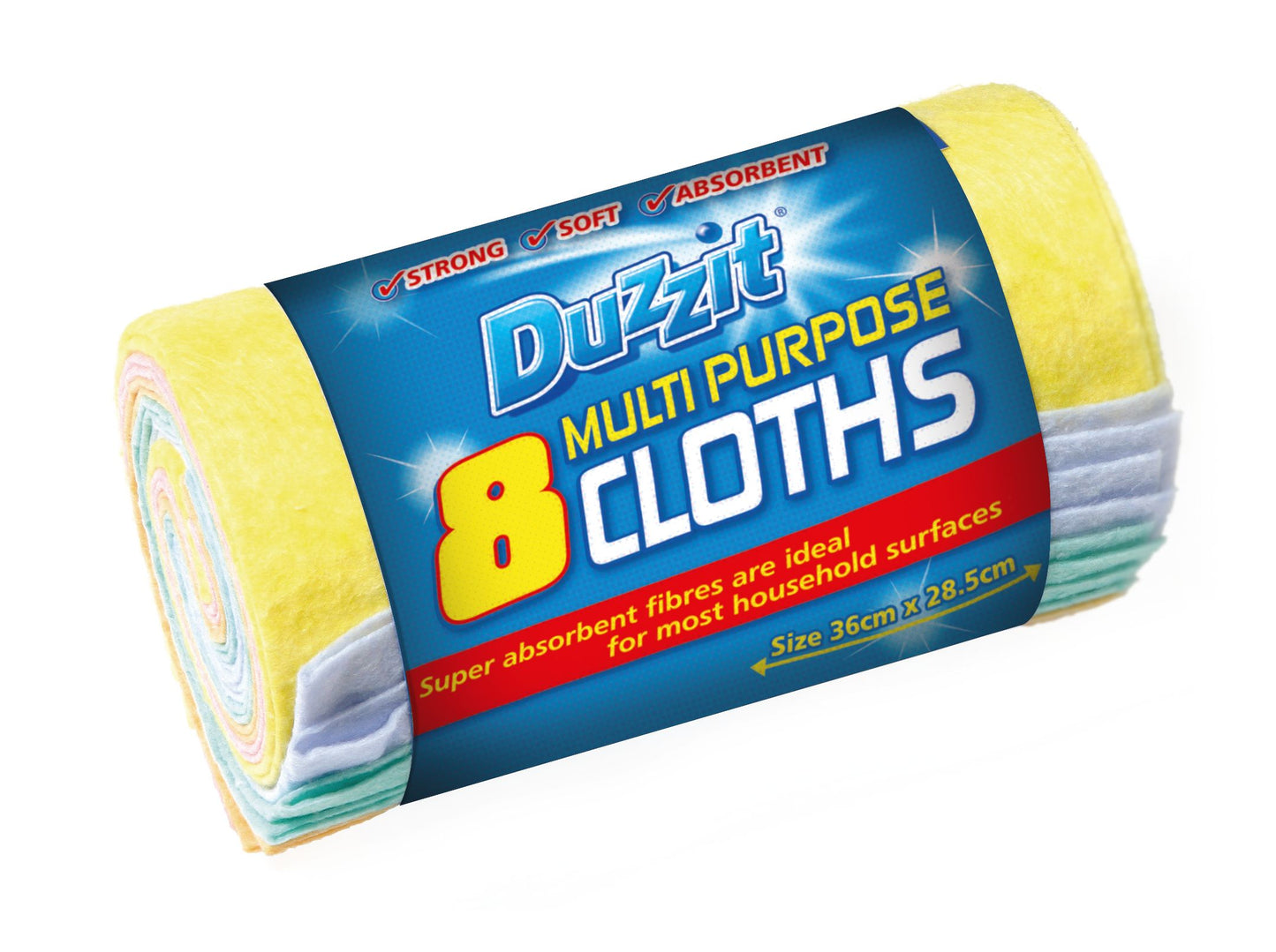Chiffons multi-usages Duzzit, paquet de 8