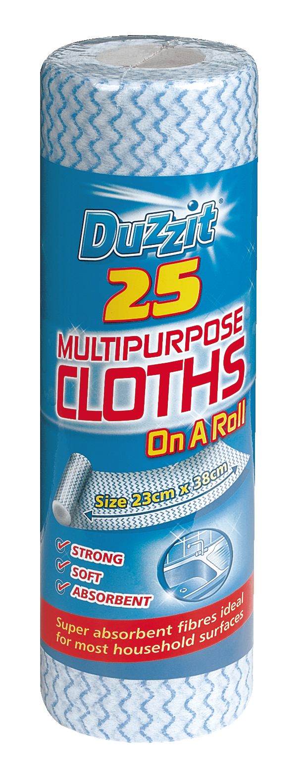 Duzzit Chiffons Multi-usages en rouleau de 25
