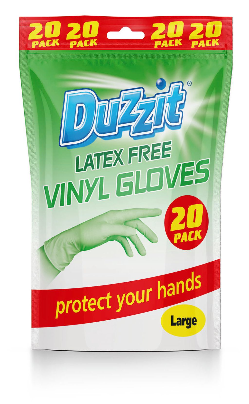 Gants en vinyle Duzzit Grande taille 20 unités