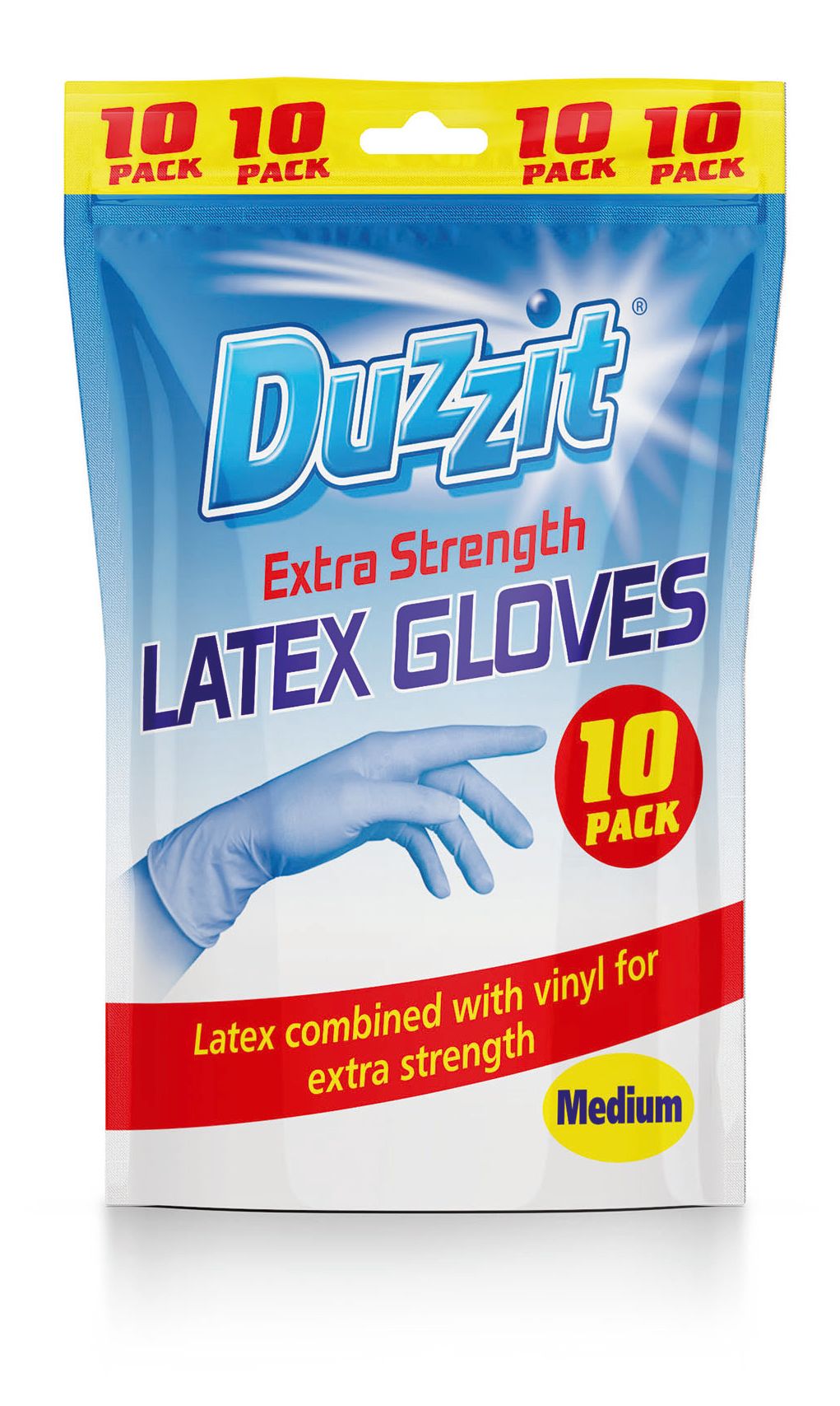Gants en latex Duzzit Taille M – Lot de 10