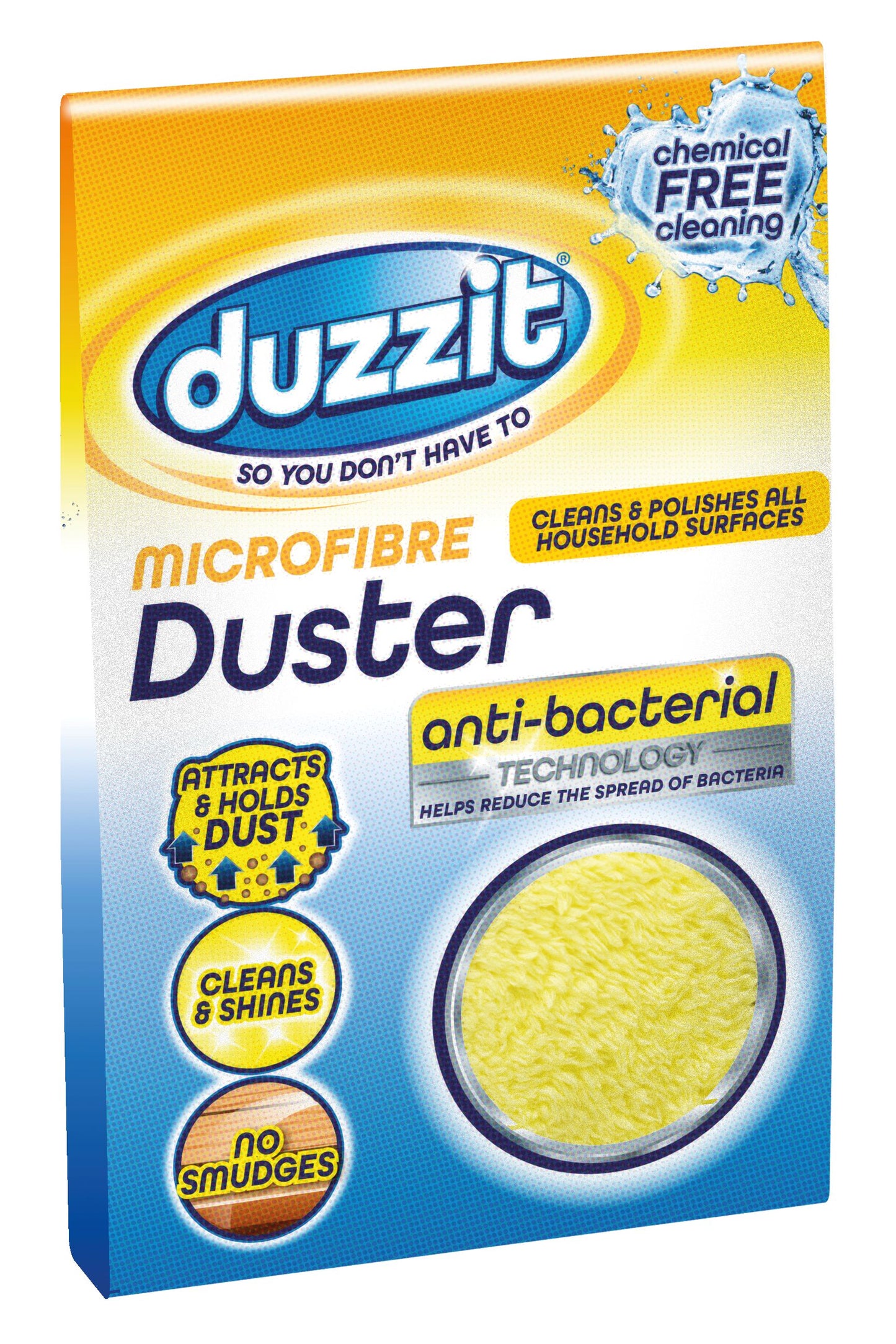 Chiffon Duzzit Microfibre Jaune 30cm X 30cm