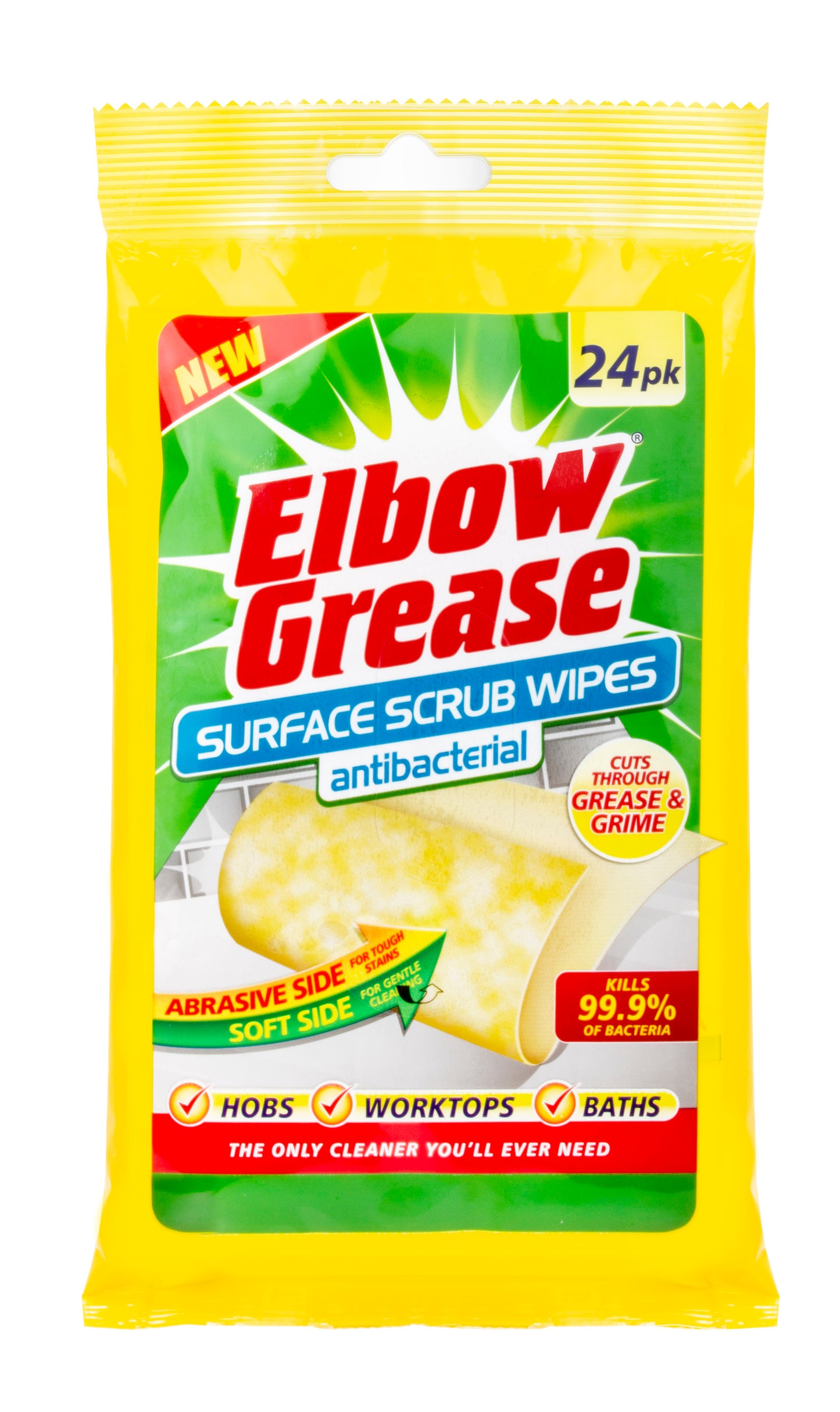 Lingettes Décapantes Puissantes Elbow Grease 24 pièces