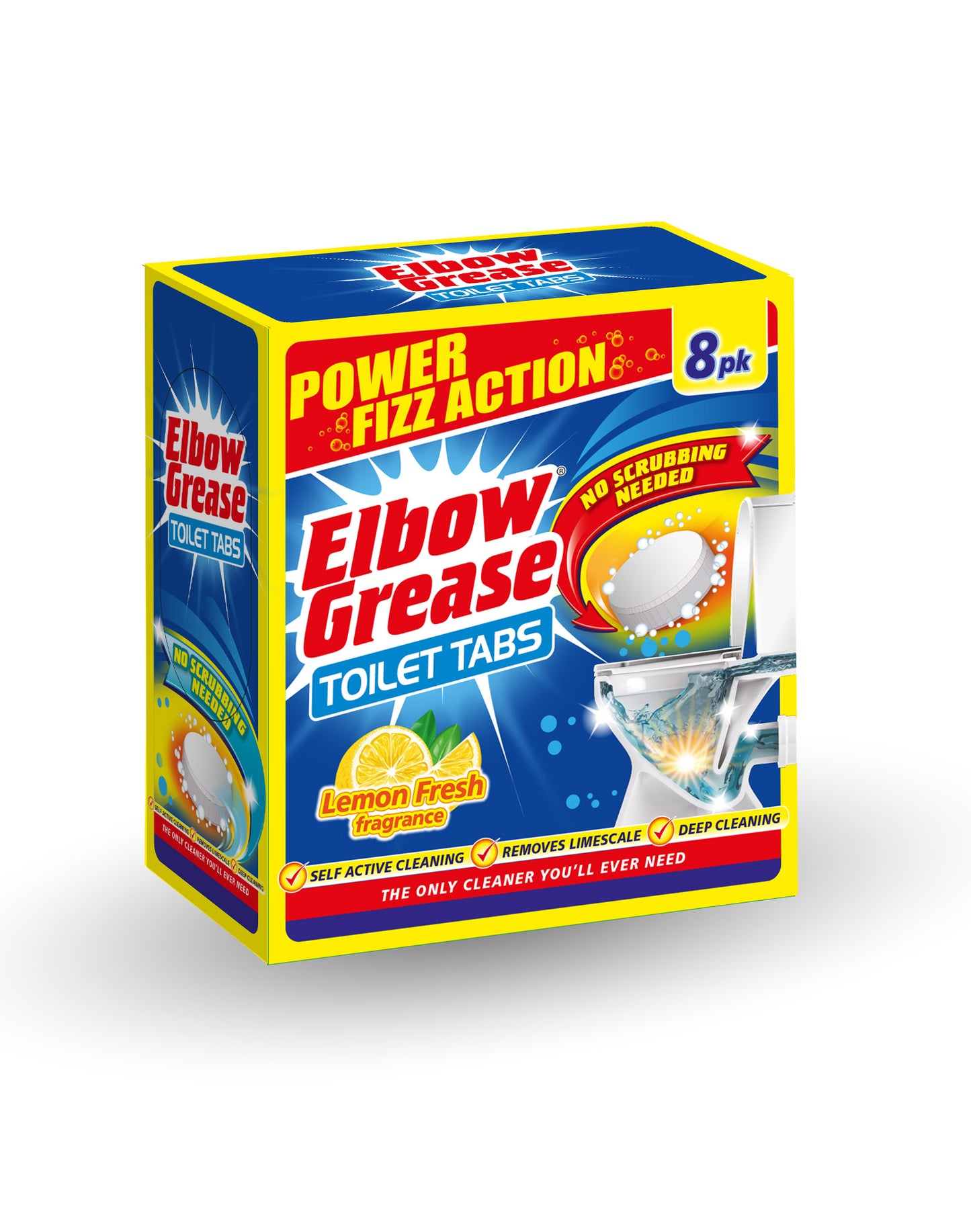 Elbow Grease Toilet Tablets 10 X 30g - Lemon