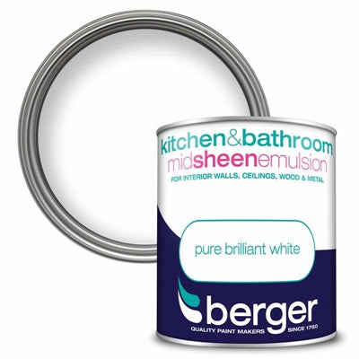BERGER K&B MIDSHEEN 1LTR WHITE