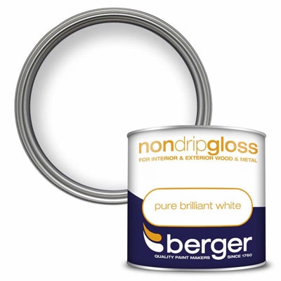 BERGER NON DRIP GLOSS 250ml WHITE