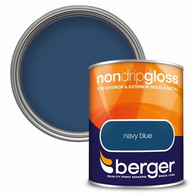 BERGER PEINTURE LAQUÉE ANTI-GOUTTE 750ml BLEU MARINE