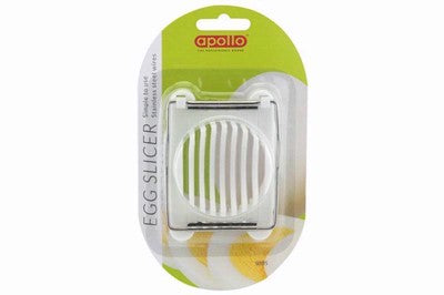 Coupe-œuf en plastique blanc Apollo avec fils en acier