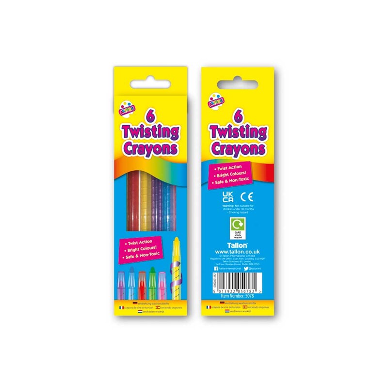 6 Twist Action Crayons