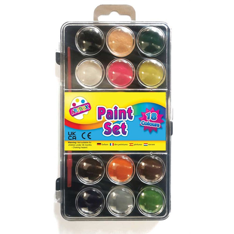 18 Colour Paint box with Paint brush