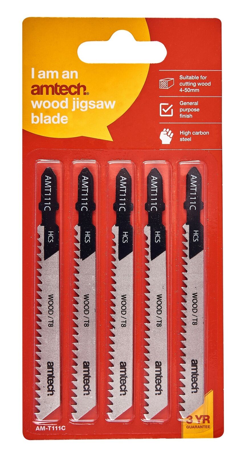 AMTECH LAMES DE SCIE POUR BOIS 5 PIÈCES