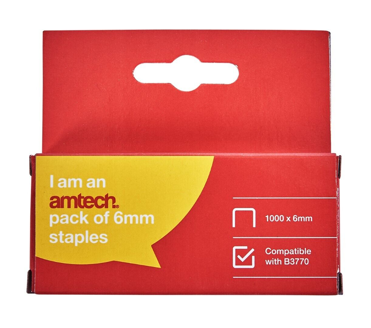 AMTECH STAPLES 6MM 1000PCS