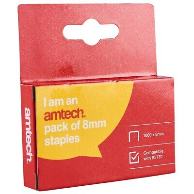 AMTECH STAPLES 8MM 1000PCS