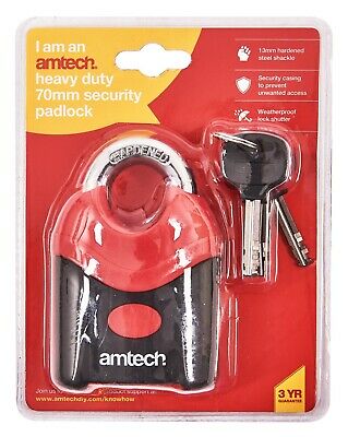 AMTECH PADLOCK H/DUTY SECRUITY70MM