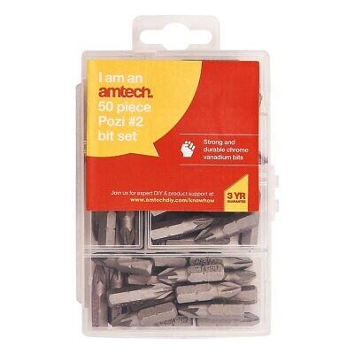 EMBOUTS DE VISSAGE AMTECH 50 PIÈCES