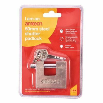 AMTEC PADLOCKS SHUTTER LOCK 4 KEYS 50MM