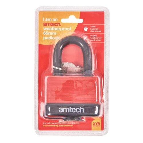 AMTECH PADLOCKS WEATHERPROOF 65MM