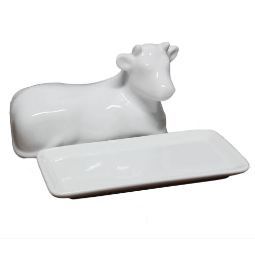 APOLLO CERAMIC COW BUTTER DISH