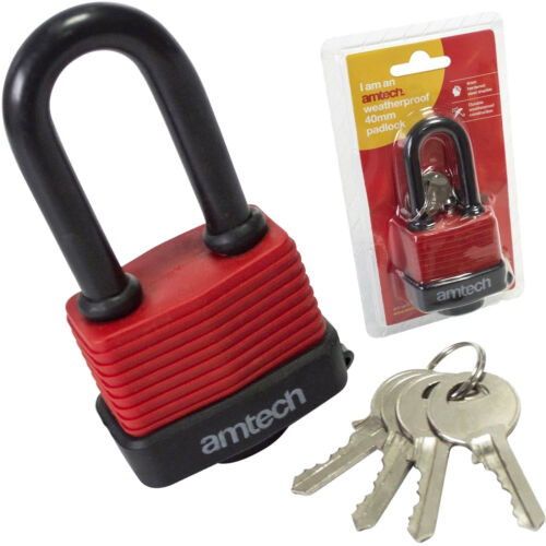 AMTECH PADLOCKS SHACKLE WEATHERPROOF 40MM