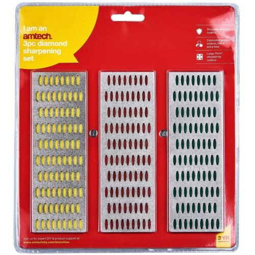 JEU DE 3 PIERRES À AIGUISER DIAMANTÉES AMTECH