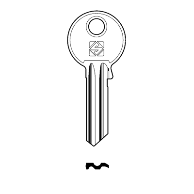 Silca GE1 Cylinder Key Blank