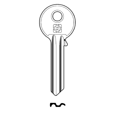 Silca UL054 6-Pin Universal Cylinder Key Blank