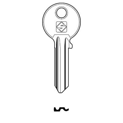 Silca CS207 Cylinder Key Blank for Cisa