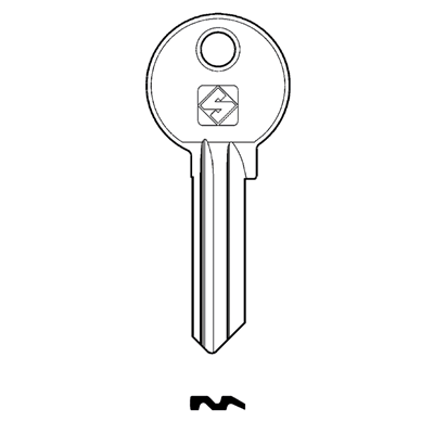 Silca CB6 Cylinder Key Blank for Corbin