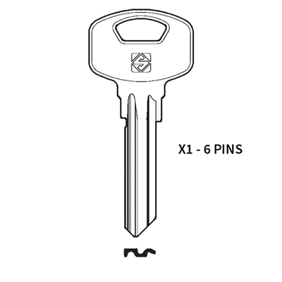 Silca YA91 Cylinder Key Blank for YALE - new 6 pin