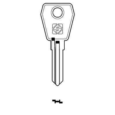 Silca LF45R Cylinder Key Blank for Lowe & Fletcher