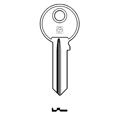 Silca JC2R Cylinder Key Blank for Junkunc