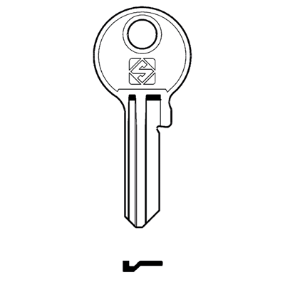 Silca AB13 Cylinder Key Blank to suit Abus