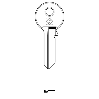 Silca AB14 Cylinder Key Blank to suit Abus