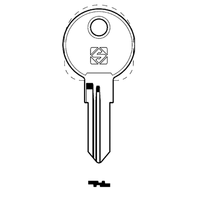Silca HF75R Cylinder Key Blank for Hafele