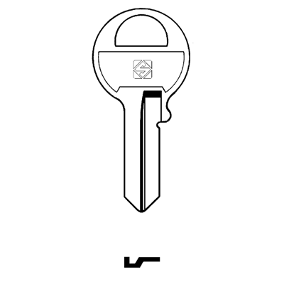 Ébauche de clé Silca MS2 pour cylindre Master