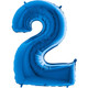 40 inch Blue Number 2 Foil Balloon (1)