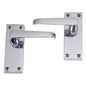 Victorian Latch Handle Set, Chrome Plated, 113mm (4.1/2")