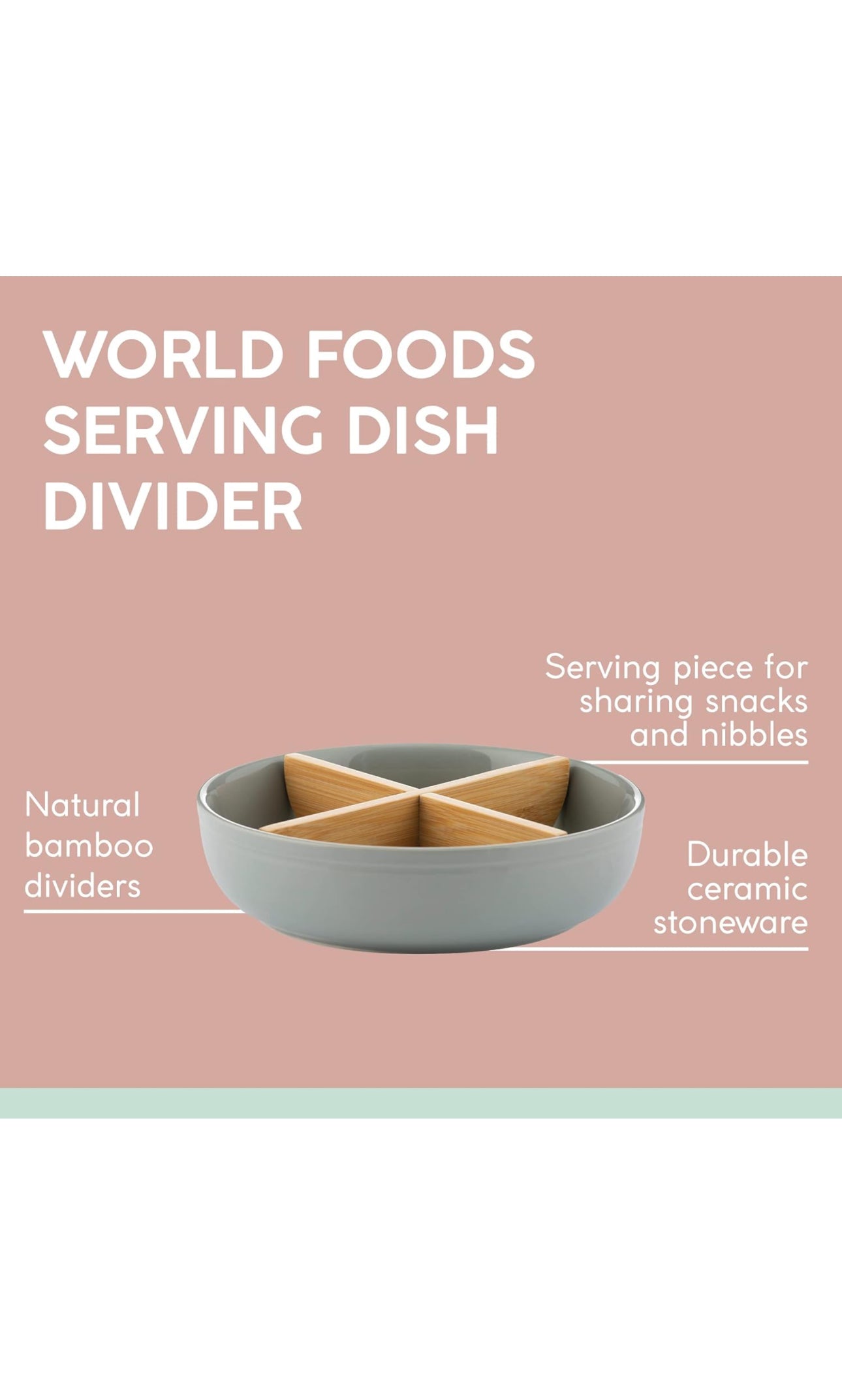 TYPHOON SERVING DISH WITH REMOVABLE DIVIDERS