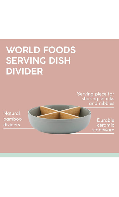 TYPHOON SERVING DISH WITH REMOVABLE DIVIDERS