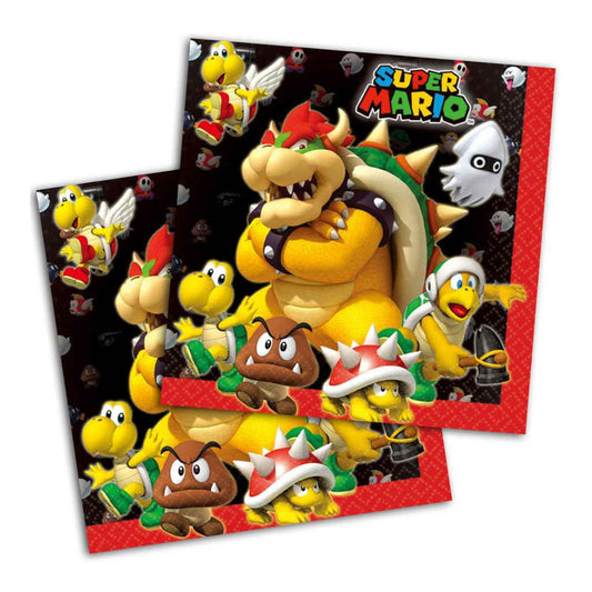 Super Mario X 16 Pack Napkins Party Accessories