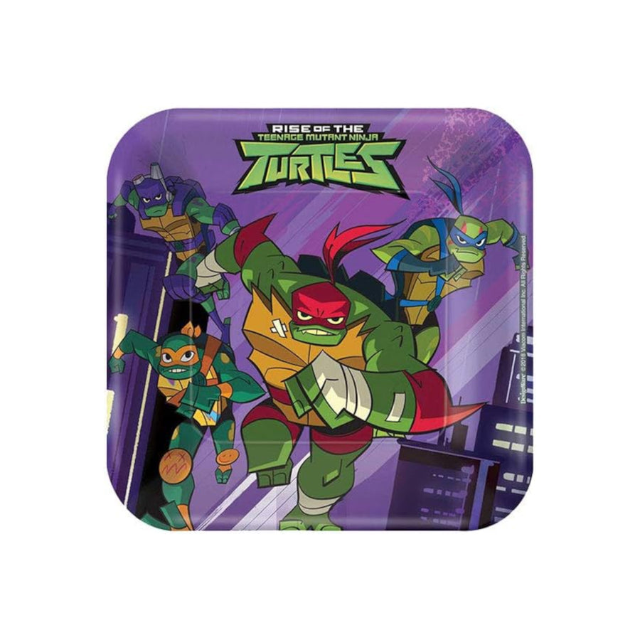 Rise of the TMNT Square Paper Plates 8 Pack