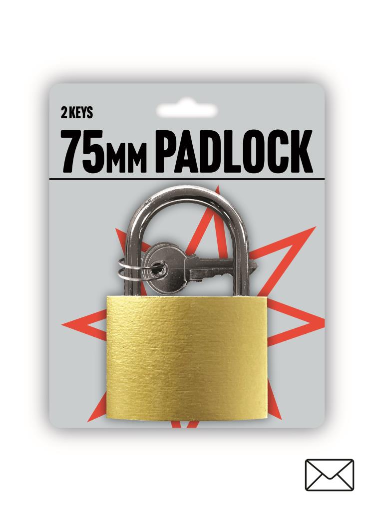 Cadenas RAP - Effet laiton durable, serrure robuste de 75 mm pour une protection renforcée