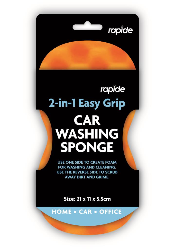 Éponge voiture RAP 2-EN-1 Easy Grip – Nettoyage sans effort pour une finition éclatante
