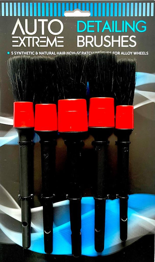 Kit complet de brosses de nettoyage et d'entretien pour voiture - 5 pièces pour un nettoyage et un soin précis