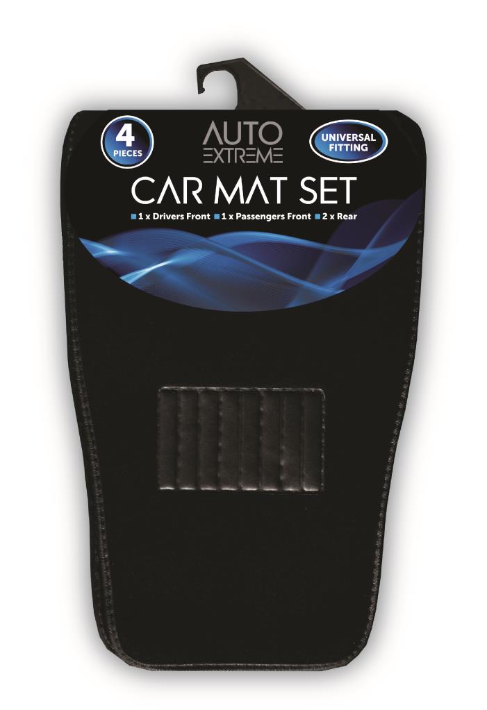 Jeu de tapis de sol AX - Tapis de sol en tissu haut de gamme 4 pièces pour un confort automobile ultime