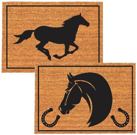 Premium Coir Horse Mat - Choose from 2 Elegant Designs for Stylish Entryways