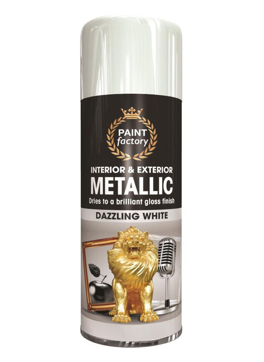 Peinture aérosol PF blanc métallisé - Qualité supérieure, séchage rapide