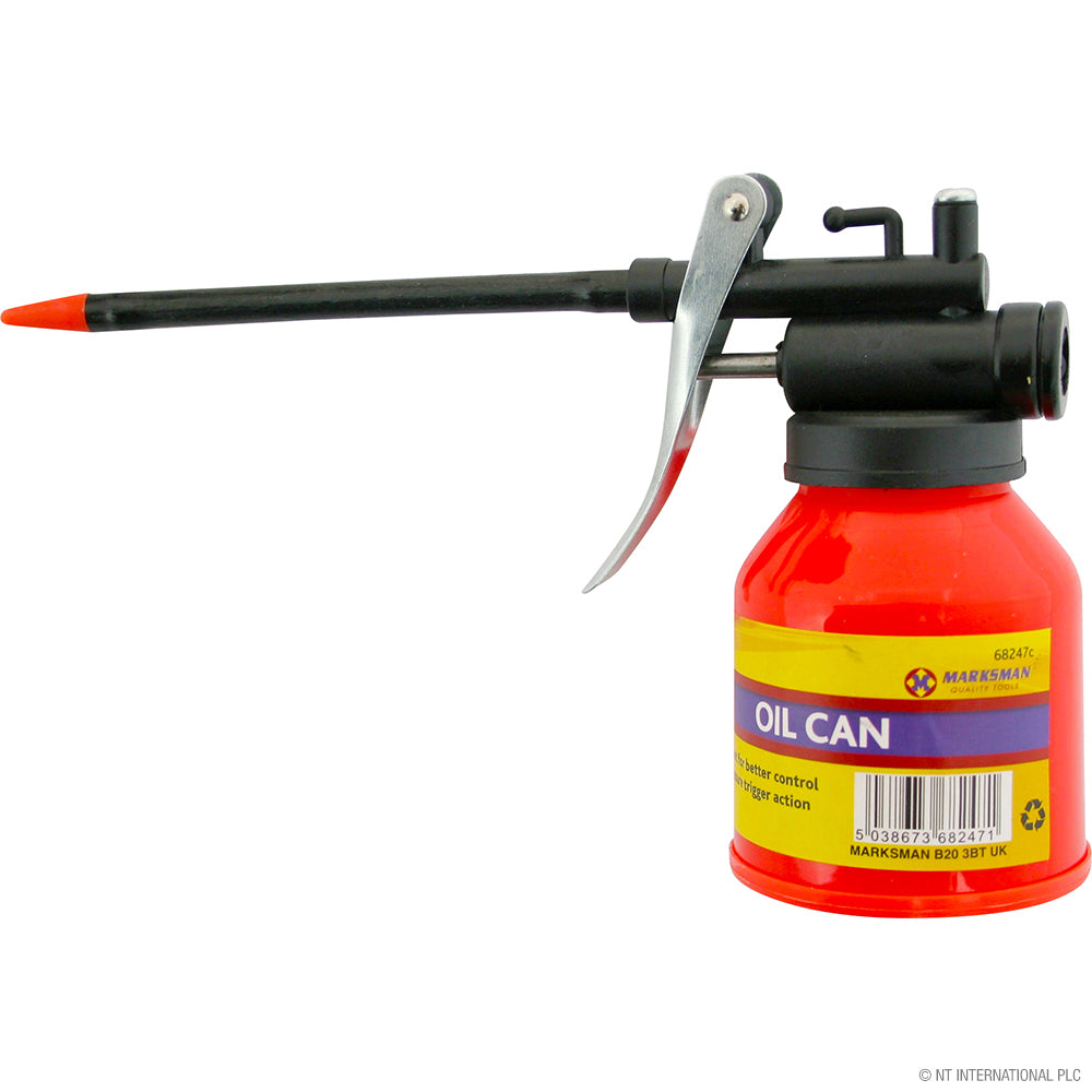 Burette à huile rouge classique 1/2 pinte - Récipient métallique d'inspiration vintage pour une lubrification de précision